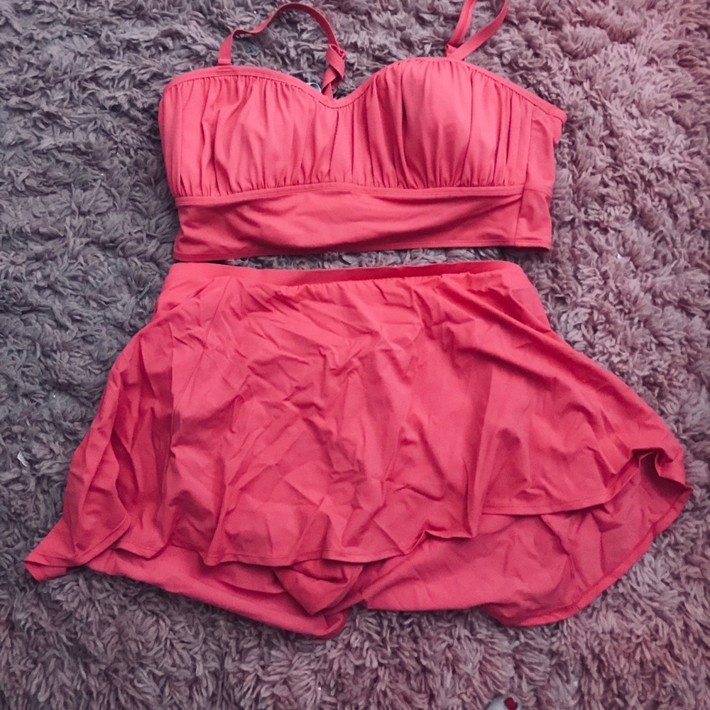 Coral Two Piece Torrid swim suit 3/4